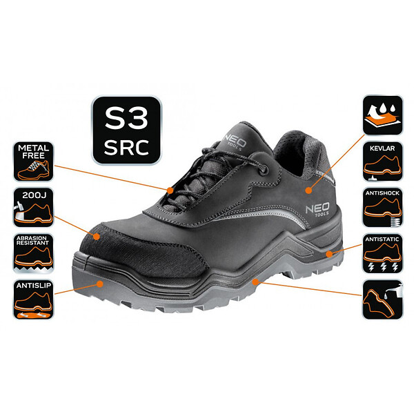 NEO TOOLS - Chaussures de travail basses NEO TOOLS 82-150 S3 SRC Nubuck CE - large