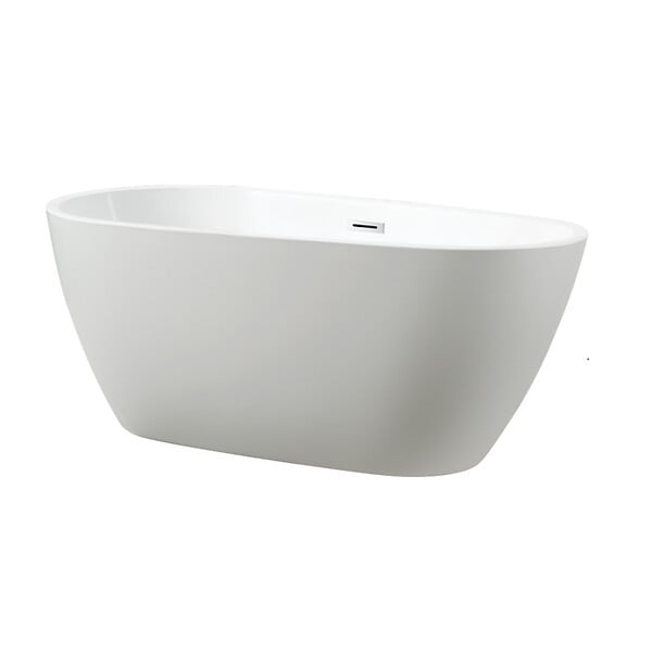 STANO - Baignoire îlot design ovale PHOENIX blanche 150 cm - large