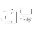 GODART - Pack lave-mains Blanc Strié - Mitigeur à gauche - L.42.5 X H. 52.5 cm - Hamac 2 - vignette