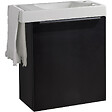GODART - Meuble noir mat Solo avec lave-mains et porte serviette intégré pour Robinet à droite - poignée noire - vignette