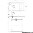 GODART - Pack lave-mains Beige cachemire strié avec porte serviette - robinetterie eau froide à gauche - L.48 X H. 52.5 cm - Houston - vignette