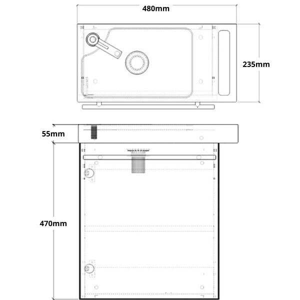 GODART - Meuble vert mat Solo avec lave-mains et porte serviette intégré pour Robinet à gauche - large