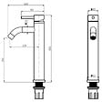 PLANETE BAIN - Mitigeur lavabo haut inox brossé avec bonde H 29.3 cm - Alois - vignette