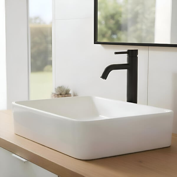 PLANETE BAIN - Mitigeur lavabo haut inox noir mat avec bonde H 29.3 cm - Alois - large