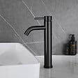 PLANETE BAIN - Mitigeur lavabo haut inox noir mat avec bonde H 29.3 cm - Alois - vignette
