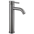 PLANETE BAIN - Mitigeur lavabo haut inox brossé gun metal avec bonde H 29.3 cm - Alois - vignette