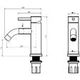 PLANETE BAIN - Mitigeur lavabo inox brossé gun metal avec bonde H 17.2 cm- Alois - vignette