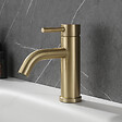 PLANETE BAIN - Mitigeur lavabo inox brossé doré avec bonde H 17.2 cm- Alois - vignette