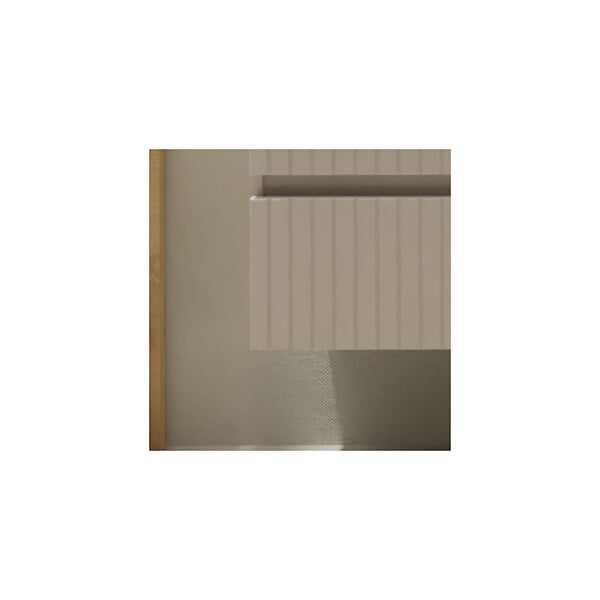 GODART - Meuble salle de bain strié 100 cm pour vasque à poser - Beige cachemire mat - A suspendre - Karaib 2 - large