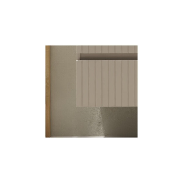 GODART - Meuble salle de bain strié 80 cm pour vasque à poser - Beige cachemire mat - A suspendre - Karaib 2 - large