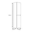 ALLIBERT - Meuble colonne salle de bain 180 cm suspendu - Noir mat - Donna - Allibert - vignette