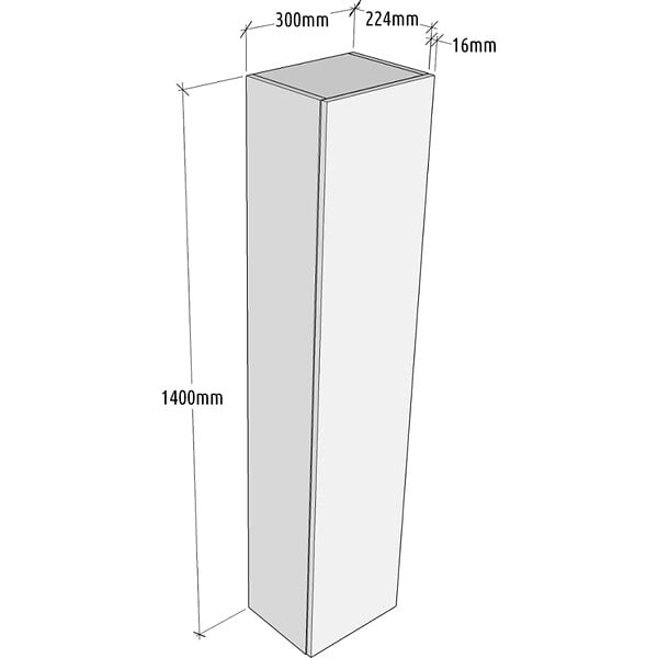 GODART - Meuble colonne salle de bain 140 cm suspendu - Beige cachemire mat - Karaib 2 - large