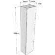 GODART - Meuble colonne salle de bain 140 cm suspendu - Beige cachemire mat - Karaib 2 - vignette
