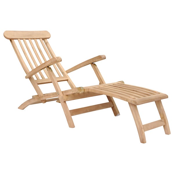 HAPPY GARDEN - Transat pliant 153cm en teck LOMBOK - large