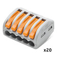 WAGO - Seau de 100 bornes de connexion automatique S222 2,3 et 5 entrées - vignette