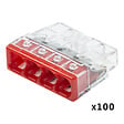 WAGO - Pot de 100 mini bornes de connexion automatique 4 entrées S2273 - vignette