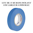 HELLERMANNTYTON - Lot de 10 rubans isolant de 10m et de largeur 15mm Bleu-HellermannTyton - vignette
