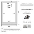 GODART - Receveur de douche 80x120 extraplat antidérapant blanc effet texturé + bonde - Ceane - vignette