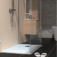 GODART - Receveur de douche 80x120 extraplat antidérapant blanc effet texturé + bonde - Ceane - vignette
