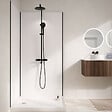 AURLANE - Pack 2 Panneaux Muraux en Aluminium Blanc 80+120x210cm + Profilés Noir - WALL'IT - vignette