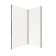 AURLANE - Pack 2 Panneaux Muraux en Aluminium Blanc 80+120x210cm + Profilés Noir - WALL'IT - vignette