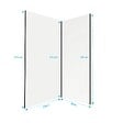 AURLANE - Pack 2 Panneaux Muraux en Aluminium Blanc 80+120x210cm + Profilés Noir - WALL'IT - vignette