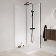 AURLANE - Pack 2 Panneaux Muraux en Aluminium Blanc 80+120x210cm + Profilés Noir - WALL'IT - vignette