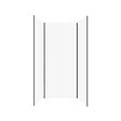 AURLANE - Pack de 3 Panneaux Muraux Aluminium Blanc 90+120+90x210 cm avec Profilés Noirs - WALL'IT - vignette