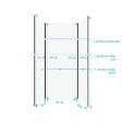 AURLANE - Pack de 3 Panneaux Muraux Aluminium Blanc 90+120+90x210 cm avec Profilés Noirs - WALL'IT - vignette