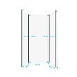 AURLANE - Pack de 3 Panneaux Muraux Aluminium Blanc 90+120+90x210 cm avec Profilés Noirs - WALL'IT - vignette