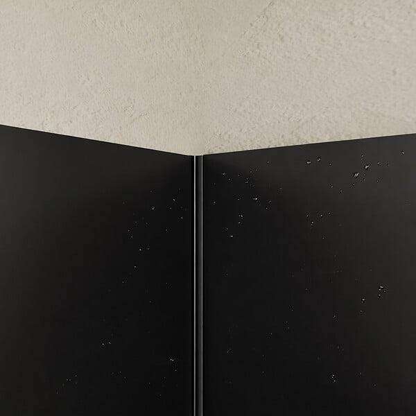 AURLANE - Pack 2 Panneaux Muraux en Aluminium Noir 90+120x210cm + Profilés Noir - WALL'IT - large
