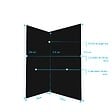 AURLANE - Pack 2 Panneaux Muraux en Aluminium Noir 90+120x210cm + Profilés Noir - WALL'IT - vignette