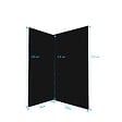 AURLANE - Pack 2 Panneaux Muraux en Aluminium Noir 90+120x210cm + Profilés Noir - WALL'IT - vignette