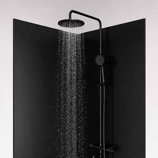 AURLANE - Pack 2 Panneaux Muraux en Aluminium Noir 90+120x210cm + Profilés Noir - WALL'IT - large