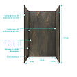 AURLANE - Pack 3 Panneaux Muraux Pierre Venus 90+120+90 x 210cm et Profilés Noirs - STONE'IT - vignette
