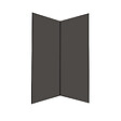 AURLANE - Pack 2 Panneaux Muraux en Aluminium Gris 90x210 cm + Profilés Noir - WALL'IT - vignette