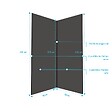 AURLANE - Pack 2 Panneaux Muraux en Aluminium Gris 90x210 cm + Profilés Noir - WALL'IT - vignette