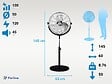 PURLINE - Ventilateur industriel sur pied 120W avec hauteur régable - vignette