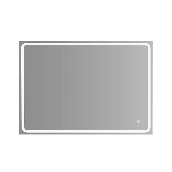 PLANETE BAIN - Miroir Salle de Bain - 100x80 cm - Rectangulaire - avec Éclairage Led - MIA - large