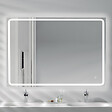 PLANETE BAIN - Miroir Salle de Bain - 100x80 cm - Rectangulaire - avec Éclairage Led - MIA - vignette