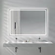 PLANETE BAIN - Miroir Salle de Bain - 100x80 cm - Rectangulaire - avec Éclairage Led - MIA - vignette