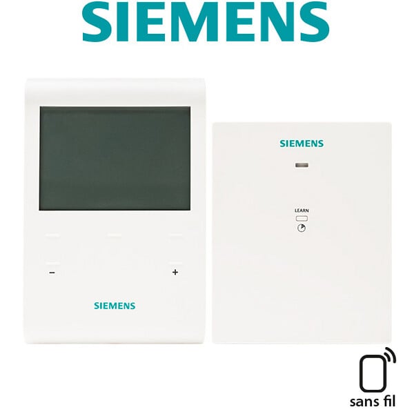 SIEMENS - Pack programmateur fil pilote 4 ordres 3 zones + récepteur RDE100.1FPRFS-SIEMENS - large