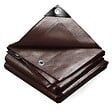 VOUNOT - Bâche de Protection en Polyéthylène resistant et impermeable 240g/m² marron 4x8m - vignette