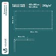 VOUNOT - Bâche de Protection en Polyéthylène resistant et impermeable 240g/m² marron 4x8m - vignette