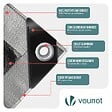 VOUNOT - Bâche de Protection en Polyéthylène resistant et impermeable 240g/m² gris et noir 4x6m - vignette