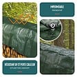 VOUNOT - Bâche de Protection en Polyéthylène resistant et impermeable 240g/m² vert et argent 2x3m - vignette