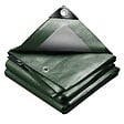 VOUNOT - Bâche de Protection en Polyéthylène resistant et impermeable 240g/m² vert et argent 3x4m - vignette