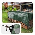 VOUNOT - Bâche de Protection en Polyéthylène resistant et impermeable 240g/m² vert et argent 3x4m - vignette