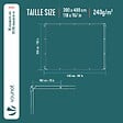 VOUNOT - Bâche de Protection en Polyéthylène resistant et impermeable 240g/m² gris et noir 3x4m - vignette