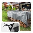 VOUNOT - Bâche de Protection en Polyéthylène resistant et impermeable 240g/m² gris et noir 3x4m - vignette